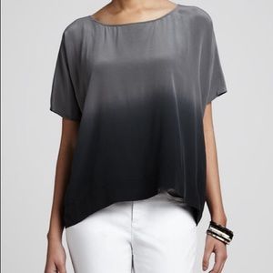 Eileen Fisher Ombre Wedge Silk Top,